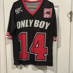 Black and Hot Pink Mesh Jersey